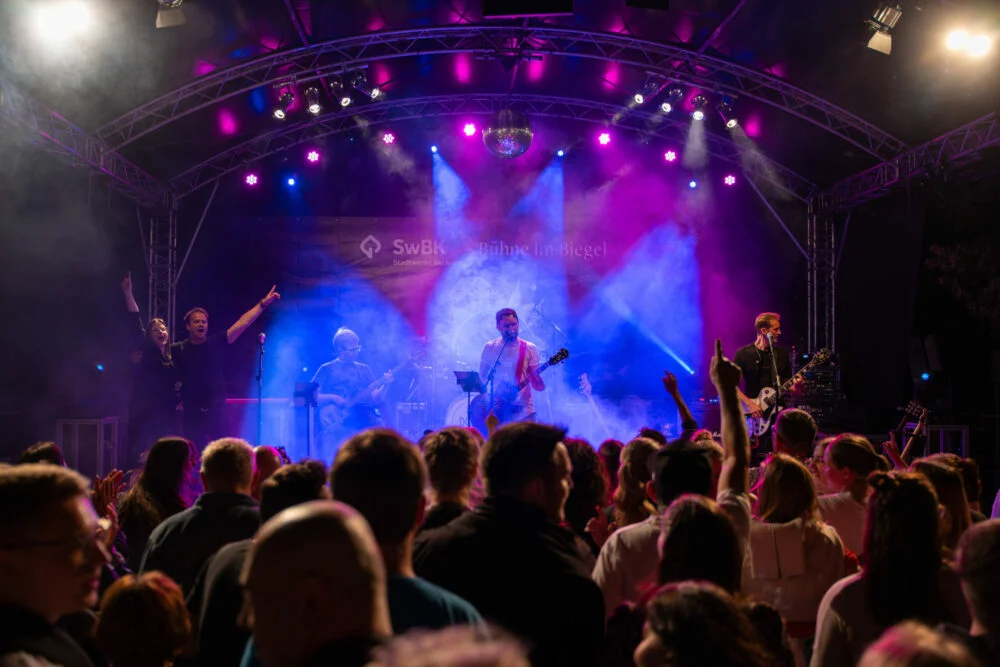 Live-Band Backnang auf der Bühne bei einem Konzert